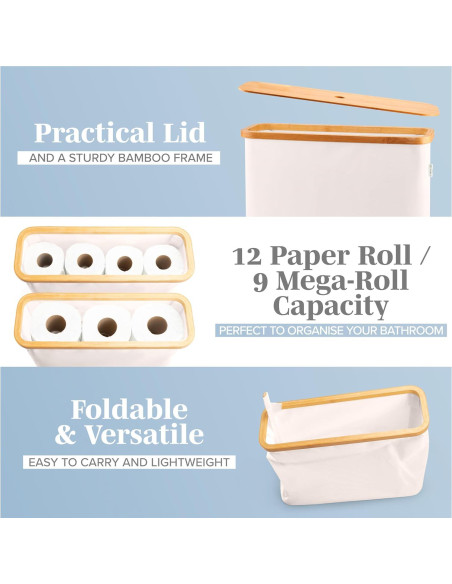 Organizador de Papel Higiénico Lonbet Beige para 12 Rollos