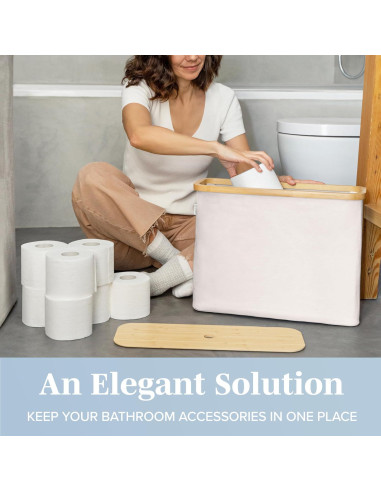 Organizador de Papel Higiénico Lonbet Beige para 12 Rollos