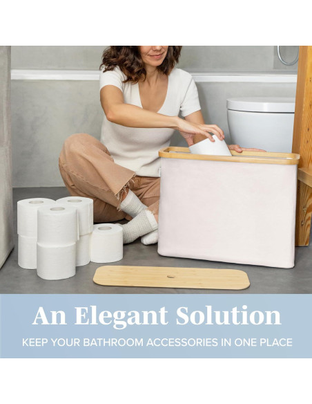 Organizador de Papel Higiénico Lonbet Beige para 12 Rollos