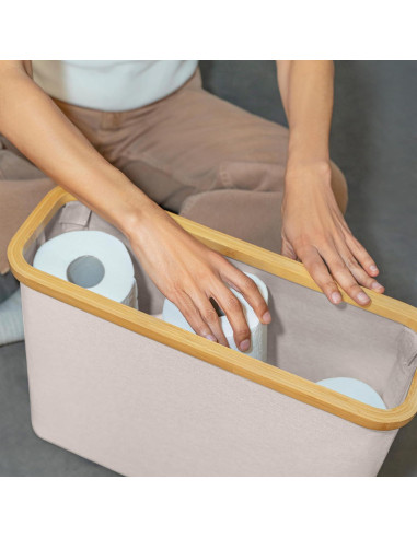 Organizador de Papel Higiénico Lonbet Beige para 12 Rollos