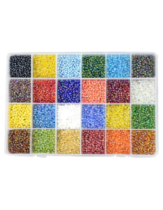 Kit de cuentas de vidrio Mandala Crafts 9000 piezas 3mm AB