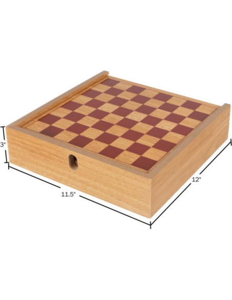 Juego Combo 7-en-1 Hey! Play! para 4 Jugadores - Ajedrez, Ludo y Más