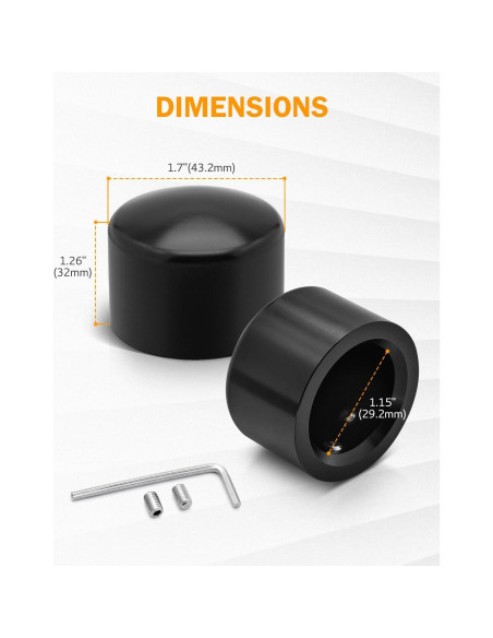 Cubiertas de Tuerca del Eje Delantero PBYMT para Harley 2002-2024
