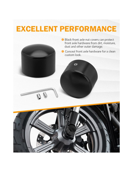 Cubiertas de Tuerca del Eje Delantero PBYMT para Harley 2002-2024