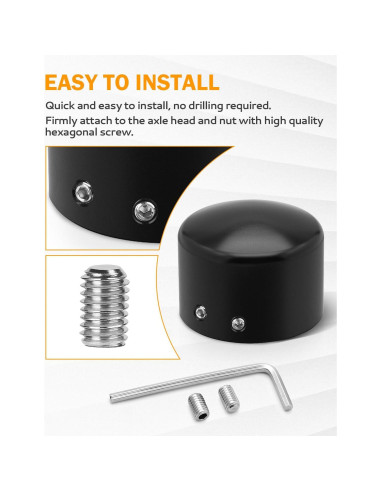 Cubiertas de Tuerca del Eje Delantero PBYMT para Harley 2002-2024