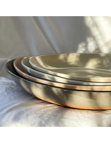 Set de 2 Platos Ovalados Mora Cerámica - 34.3 cm y 30 cm