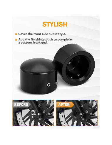Cubiertas de Tuerca del Eje Delantero PBYMT para Harley 2002-2024