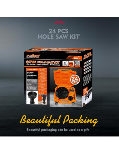 Kit de Sierras de Corona 24PCS HORUSDY 19-152mm para Madera