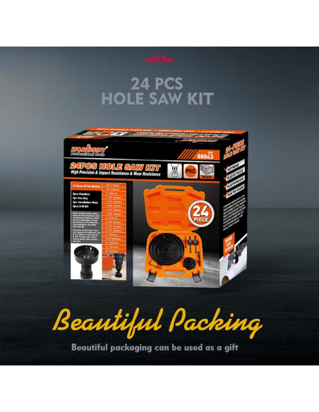 Kit de Sierras de Corona 24PCS HORUSDY 19-152mm para Madera