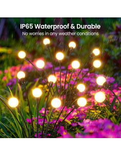 Luces Solares LETMY para Jardín - Paquete de 4, 32 LED 2