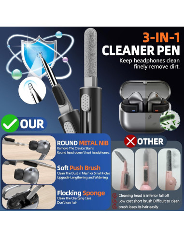 Funda Dura Samsung Galaxy Buds 3/3 Pro con Kit de Limpieza