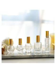 Set de 5 Botellas de Perfume de Vidrio H&D 15 ML Recargables