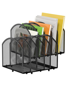 Organizador de Archivos de Escritorio MINDEPOT 5 Secciones Negro