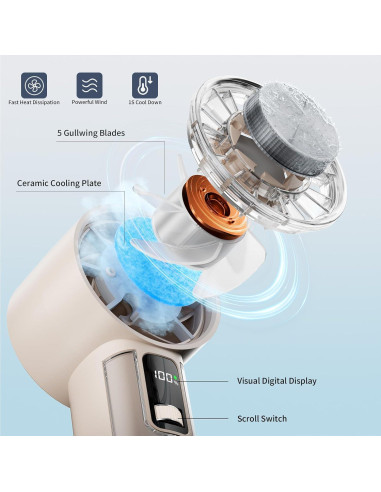 Ventilador Portátil MORECORE BP1192 con Enfriador de Hielo 4000mAh