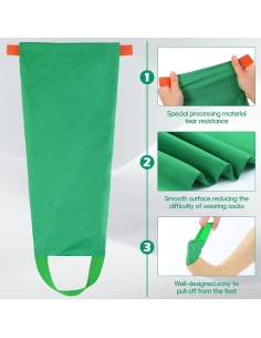 2 Dispositivos Ayuda para Poner Medias de Compresión Threlaco 2