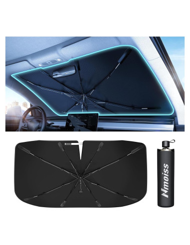 Sombrilla para Parabrisas de Coche Nmoiss 132x79 cm Plateada
