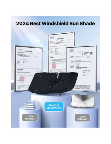 Sombrilla para Parabrisas de Coche Nmoiss 132x79 cm Plateada