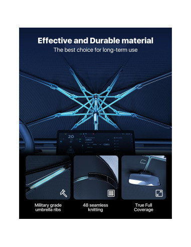 Sombrilla para Parabrisas de Coche Nmoiss 132x79 cm Plateada
