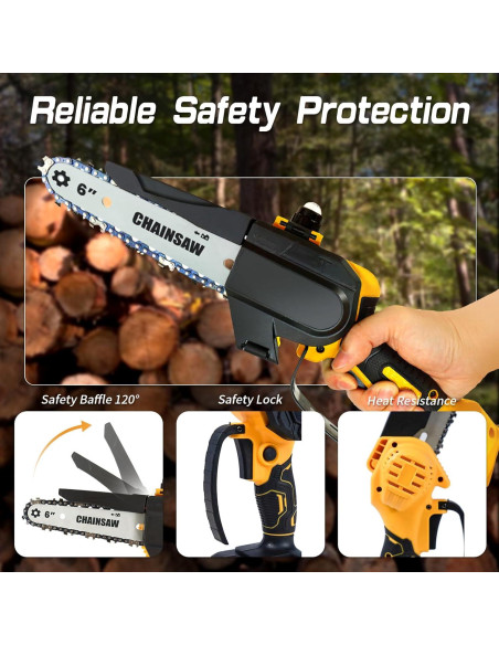 Mini Motosierra 6" SavvyMate Batería 20V Sin Escobillas