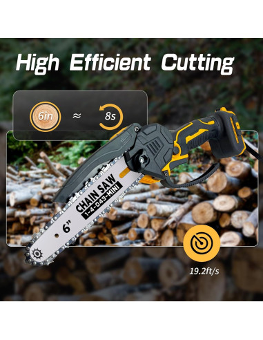 Mini Motosierra 6" SavvyMate Batería 20V Sin Escobillas