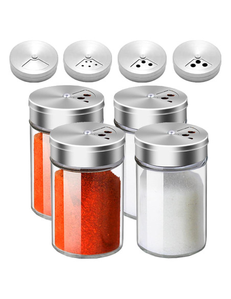 Juego de 4 Saleros y Pimenteros de Vidrio SCWBOEII 85g Juego de 4 Saleros y Pimenteros de Vidrio SCWBOEII 85g