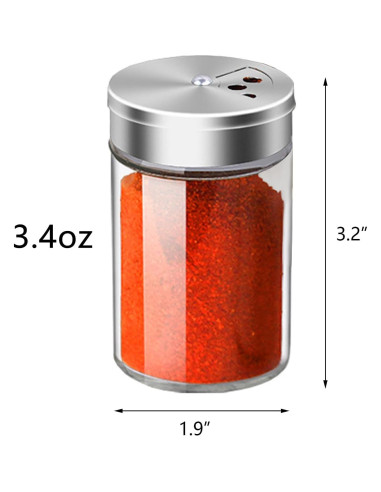 Juego de 4 Saleros y Pimenteros de Vidrio SCWBOEII 85g