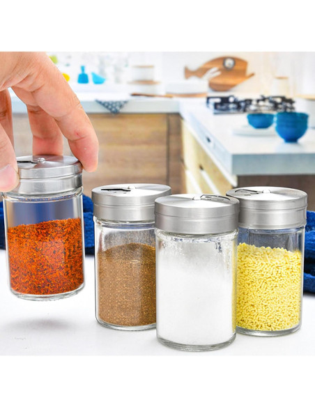 Juego de 4 Saleros y Pimenteros de Vidrio SCWBOEII 85g Juego de 4 Saleros y Pimenteros de Vidrio SCWBOEII 85g