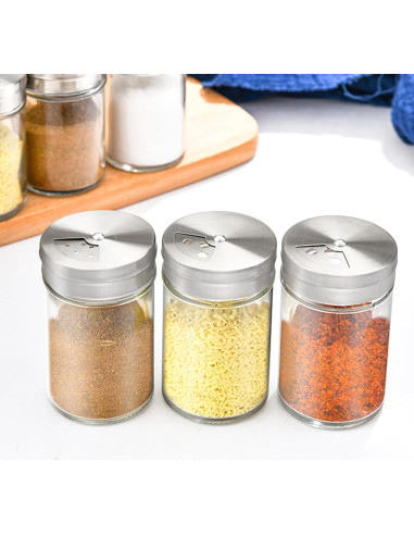 Juego de 4 Saleros y Pimenteros de Vidrio SCWBOEII 85g