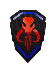 Parche Reflectante Bordado Beifeitu Militar 9.5x6.5cm Negro Azul