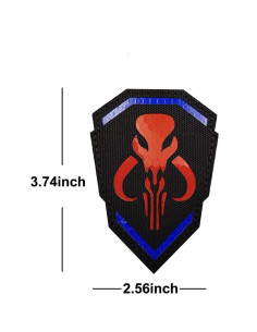 Parche Reflectante Bordado Beifeitu Militar 9.5x6.5cm Negro Azul 2