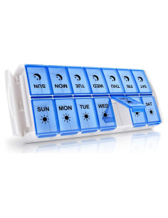Organizador Semanal de Pastillas Fullicon AM PM XL 14 Compartimentos