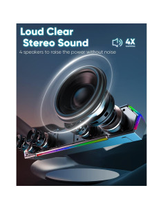 Altavoces de Computadora LENRUE G11 USB C, Sonido Claro y Táctil 2