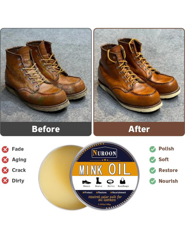 Kit de Cuidado de Zapatos NUROON - Jabón, Aceite y Cepillos