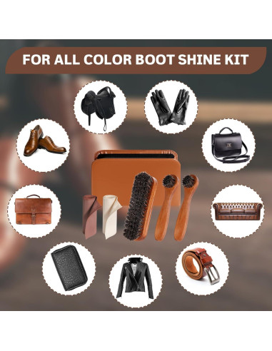 Kit de Cuidado de Zapatos NUROON - Jabón, Aceite y Cepillos