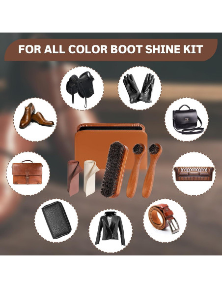 Kit de Cuidado de Zapatos NUROON - Jabón, Aceite y Cepillos Kit de Cuidado de Zapatos NUROON - Jabón, Aceite y Cepillos