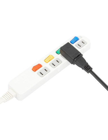 Adaptador de Potencia CA PluGrand PA-0502B 90 Grados Negro