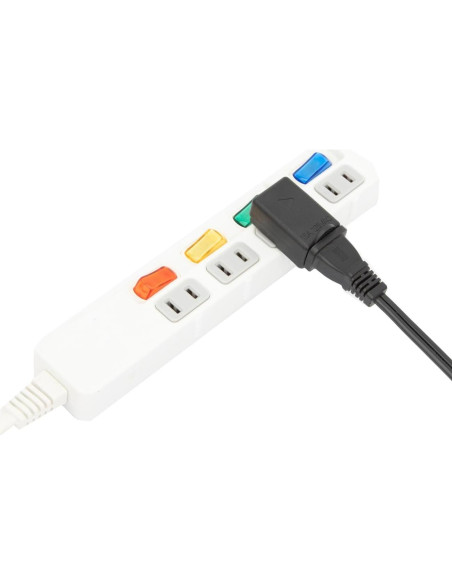 Adaptador de Potencia CA PluGrand PA-0502B 90 Grados Negro