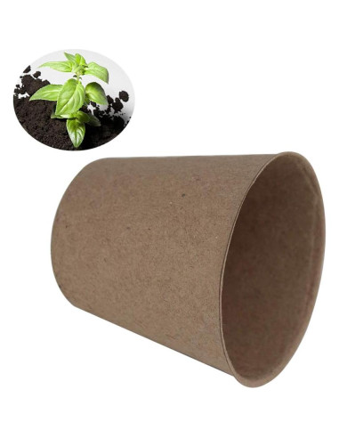 Paquete de 100 macetas biodegradables Huvai 8 cm para plántulas