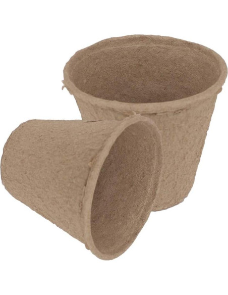 Paquete de 100 macetas biodegradables Huvai 8 cm para plántulas
