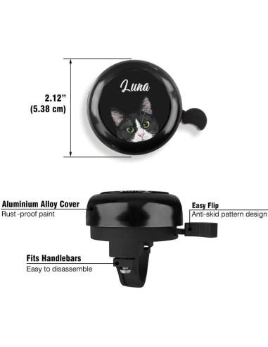 Timbre de Bicicleta Personalizado WIRESTER Aluminio 5.38 cm