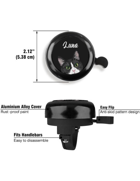 Timbre de Bicicleta Personalizado WIRESTER Aluminio 5.38 cm