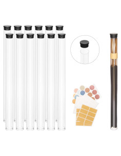 Tubo plástico transparente Glacier Sun 12 unidades para incienso