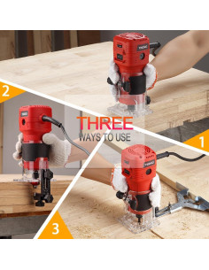 Fresadora de Madera TEENO 650W con 12 Brocas y 6 Velocidades 2