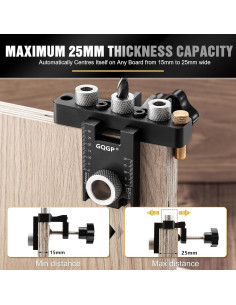 Plantilla de Agujeros de Pocket GQGP 3 en 1 Ajustable 2