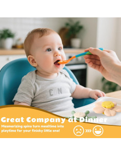 Juguete Spinner de Ventosa de Silicona Socub - Salvia/Rosa 2