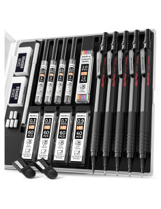 Juego de Lápices Mecánicos Nicpro 5PCS 0.3-2.0mm Metal