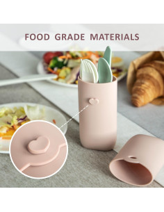 Soporte de Brochas de Maquillaje Zoka Rosa - Estuche Impermeable 2