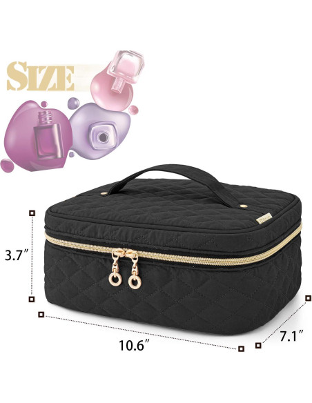 Bolsa de Transporte para Esmalte de Uñas YARWO 24 Botellas 15ml Negro