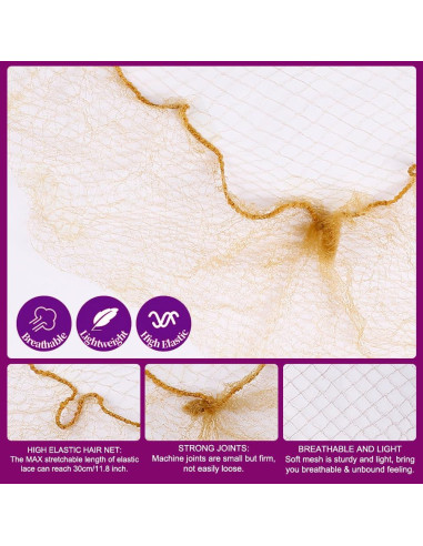 225PCS Redes Invisibles para Moños Rubias + 100 Alfileres