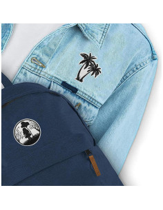 Parches Bordados Woohome 16 PCS para Planchar o Coser Negros 2